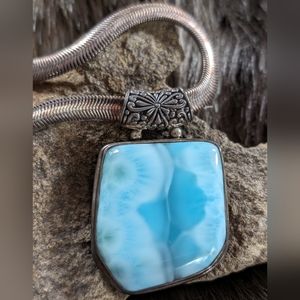 Italian Silver & Turquoise Vintage Necklace